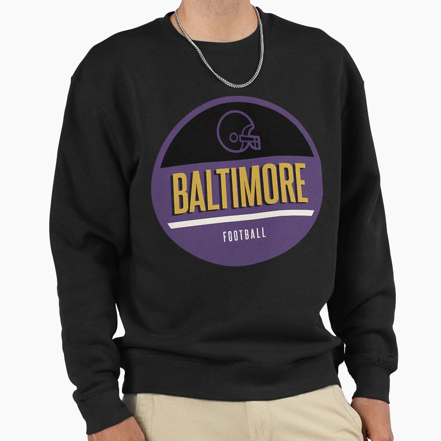 Baltimore Football Sweatshirt - Casual Everyday Wear Unisex - T-Shirt, Sweatshirt, Hoodie