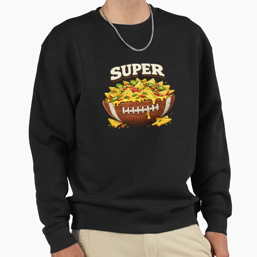 Super Nacho Football Bowl Sweatshirt - Trendy Graphic for Adults - T-Shirt, Sweatshirt, Hoodie