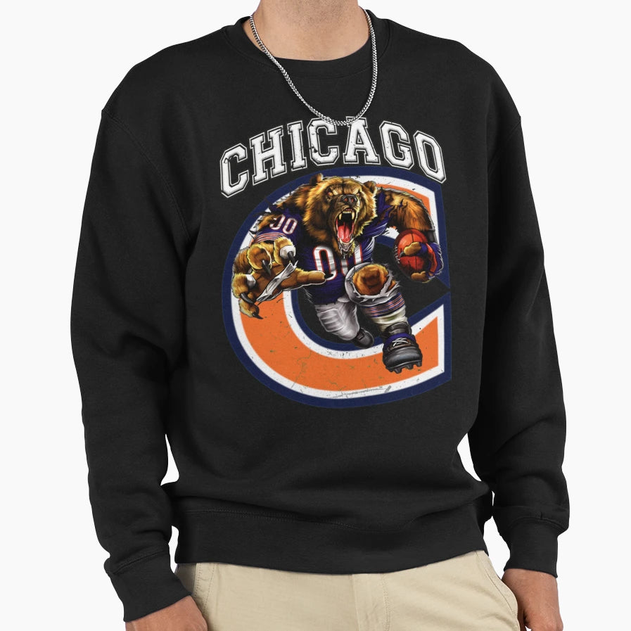 Chicago Football Sweatshirt - Graphic Print for Adults - T-Shirt, Sweatshirt, Hoodie