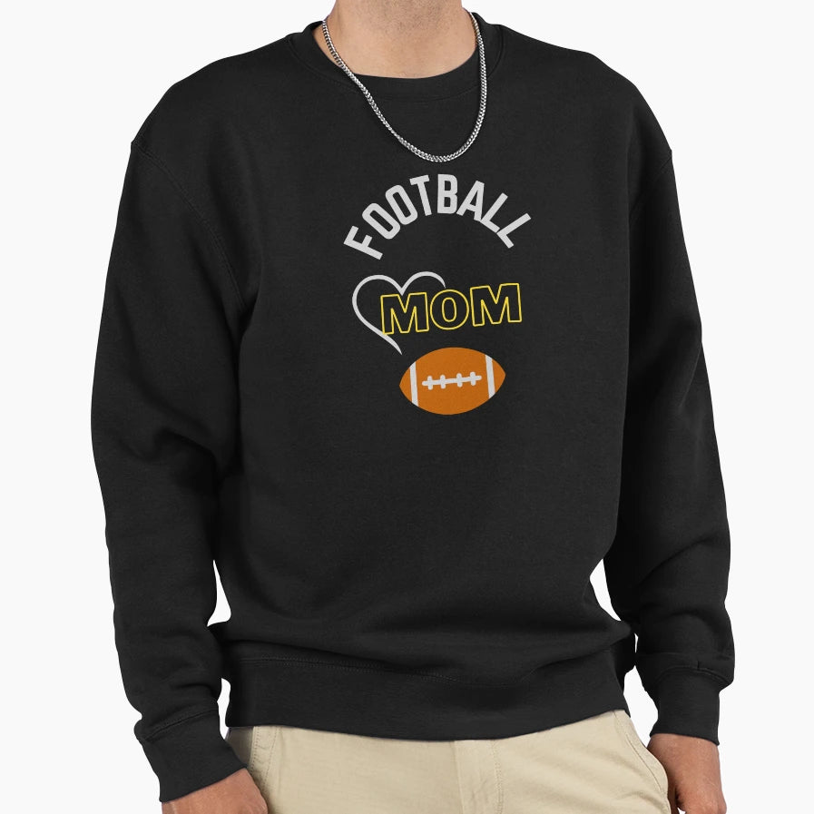 Football Mom Sweatshirt - Trendy Graphic for Adults - T-Shirt, Sweatshirt, Hoodie