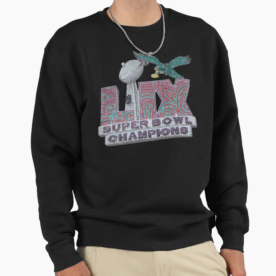Superbowl Lix Champions Sweatshirt - Aesthetic Graphic Men Women - T-Shirt, Sweatshirt, Hoodie