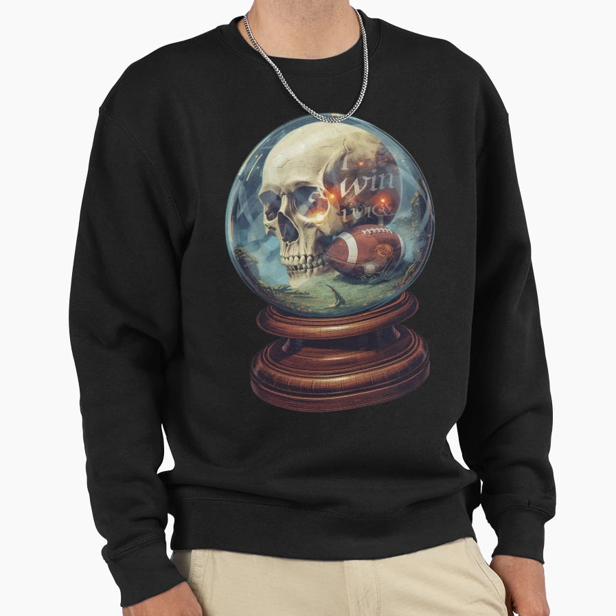 Motivational Win Crystal Ball Sweatshirt - Fun Novelty Design for Adults - T-Shirt, Sweatshirt, Hoodie