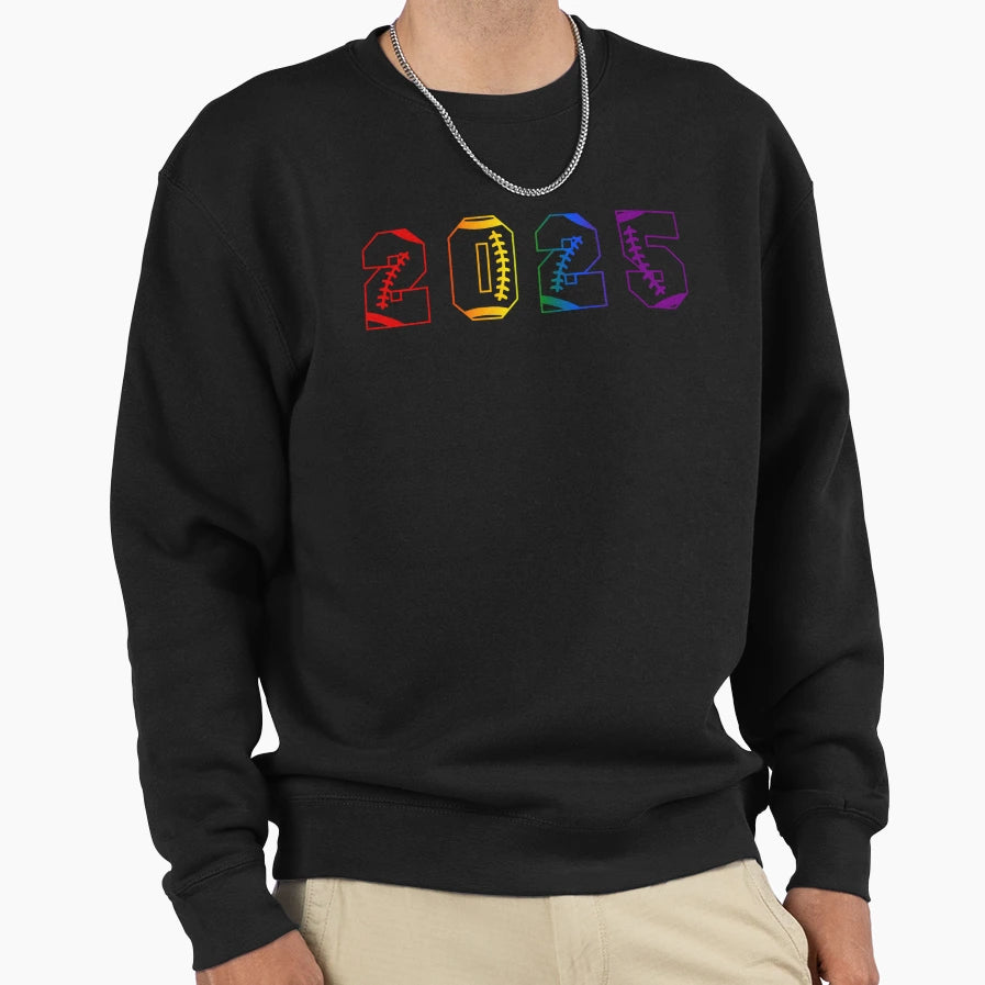 Super Bowl 2025 Pride Flag Game Day Sweatshirt - Minimalist Print Unisex - T-Shirt, Sweatshirt, Hoodie