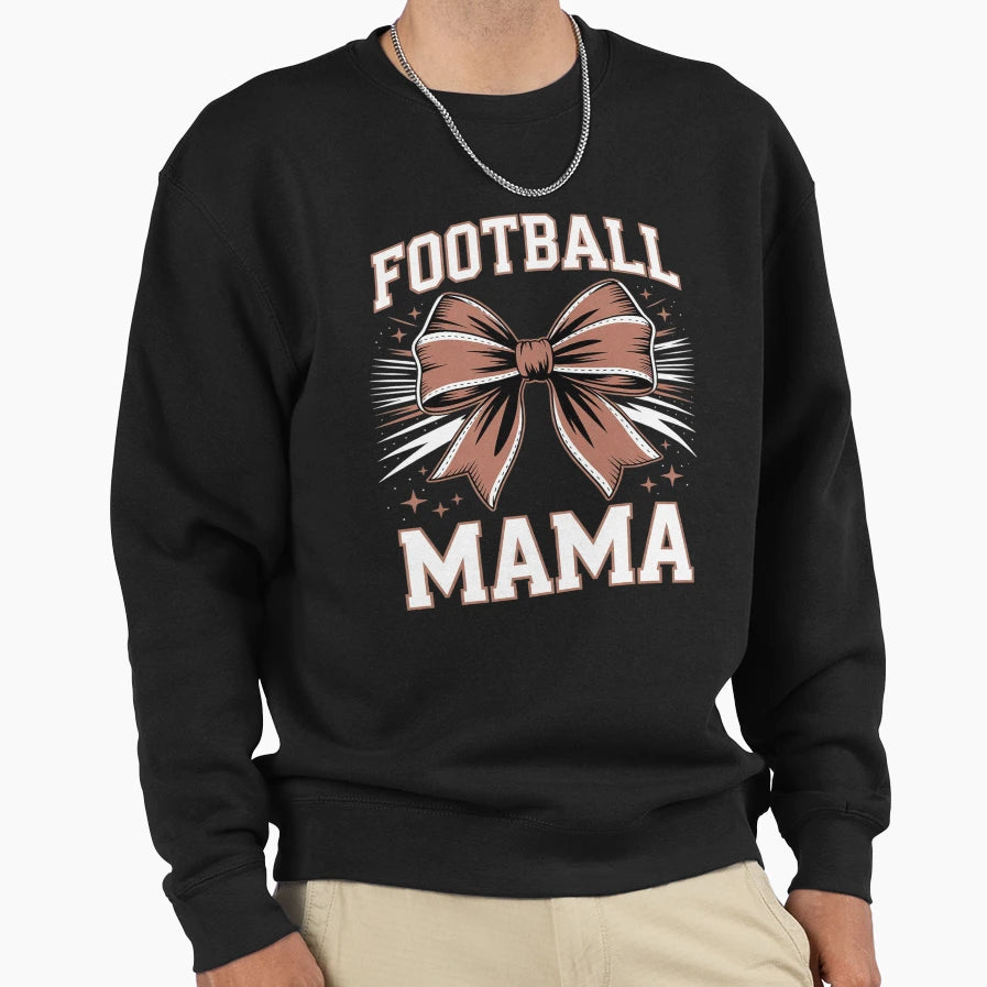 Coquette Bow American Football Mama Sweatshirt - Trendy Graphic Unisex - T-Shirt, Sweatshirt, Hoodie