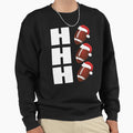 Ho Ho Ho Santa Hats Funny Football Sweatshirt - Trendy Graphic for Adults - T-Shirt, Sweatshirt, Hoodie