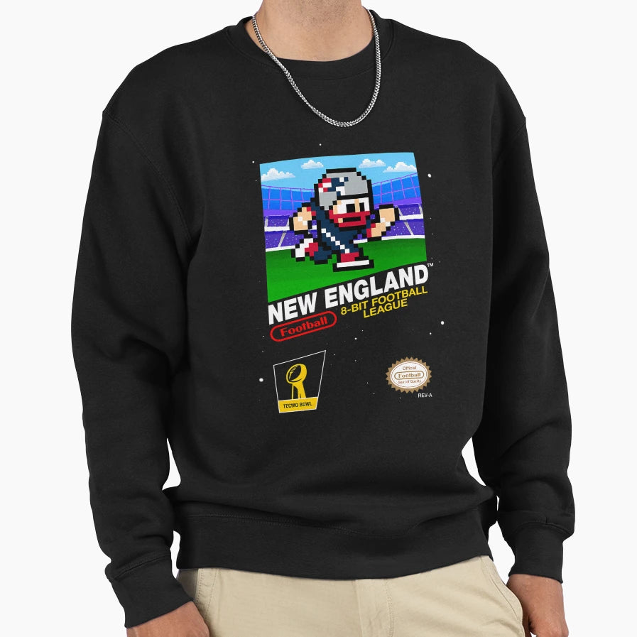 New England Patriots 8 Bit Sweatshirt - Minimalist Print for Adults - T-Shirt, Sweatshirt, Hoodie