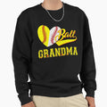 Baseball Softball Ball Heart Grandma Sweatshirt - Trendy Graphic Men Women - T-Shirt, Sweatshirt, Hoodie