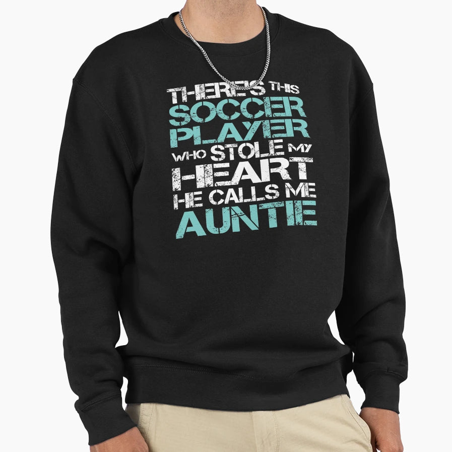 Soccer Player Stole My Heart He Sweatshirt - Fun Novelty Design for Adults - T-Shirt, Sweatshirt, Hoodie