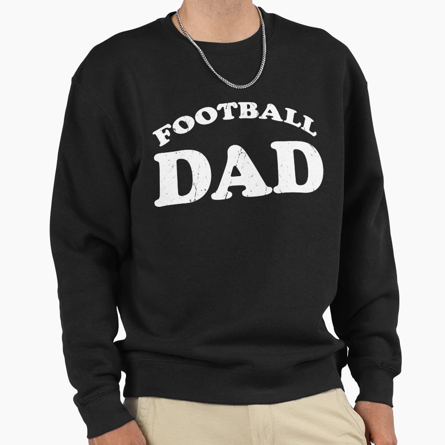 Football Dad Gift Proud Father Distressed T-Shirt - Graphic Print Men Women - T-Shirt, Sweatshirt, Hoodie
