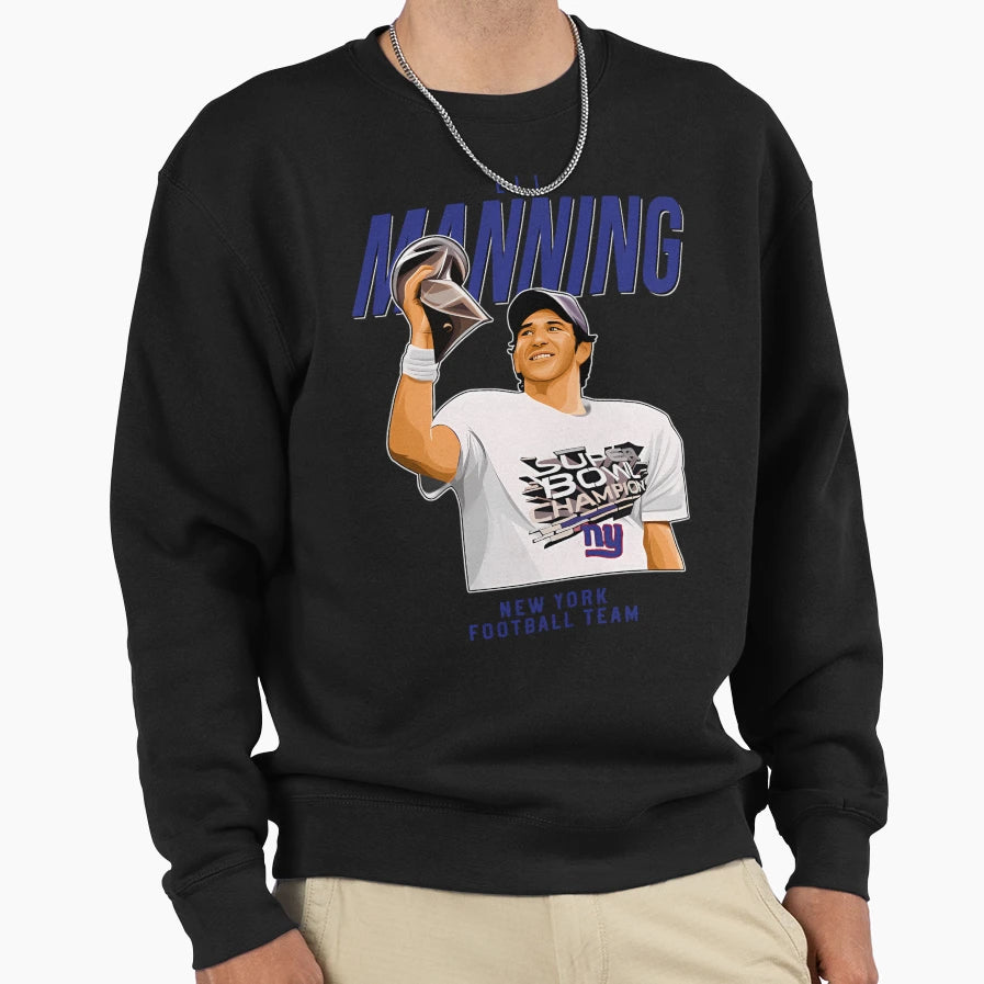 Eli Manning 10 New York Football Sweatshirt - Novelty Apparel Men Women - T-Shirt, Sweatshirt, Hoodie