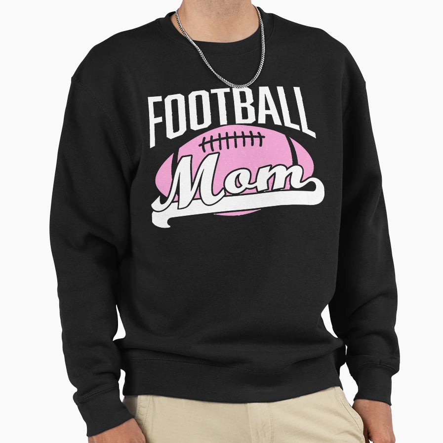 Football And Cheer Mom Funny Fan Gift Sweatshirt - Aesthetic Graphic Unisex - T-Shirt, Sweatshirt, Hoodie