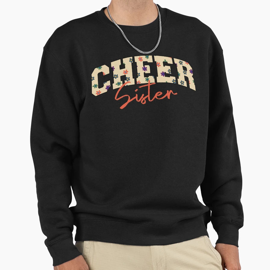 Cheer Sister Game Day Football Sweatshirt - Custom Art Print Men Women - T-Shirt, Sweatshirt, Hoodie