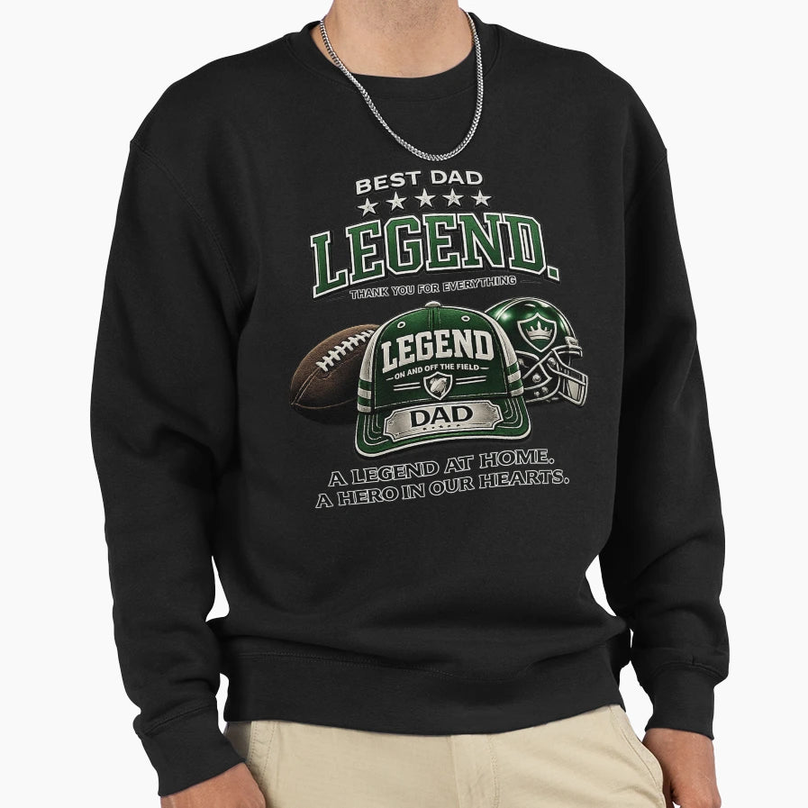 Dad Legend Greenbaseball Cap Sweatshirt - Graphic Print for Adults - T-Shirt, Sweatshirt, Hoodie