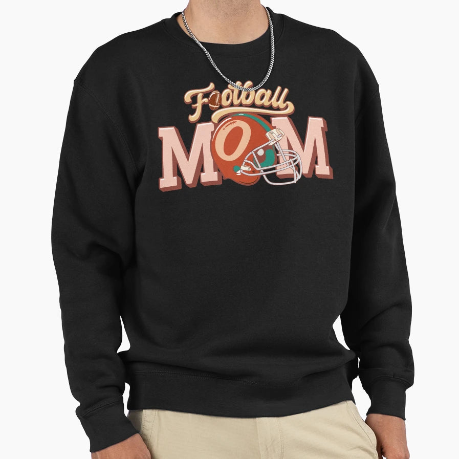 Football Mom Sweatshirt - Trendy Graphic for Adults - T-Shirt, Sweatshirt, Hoodie