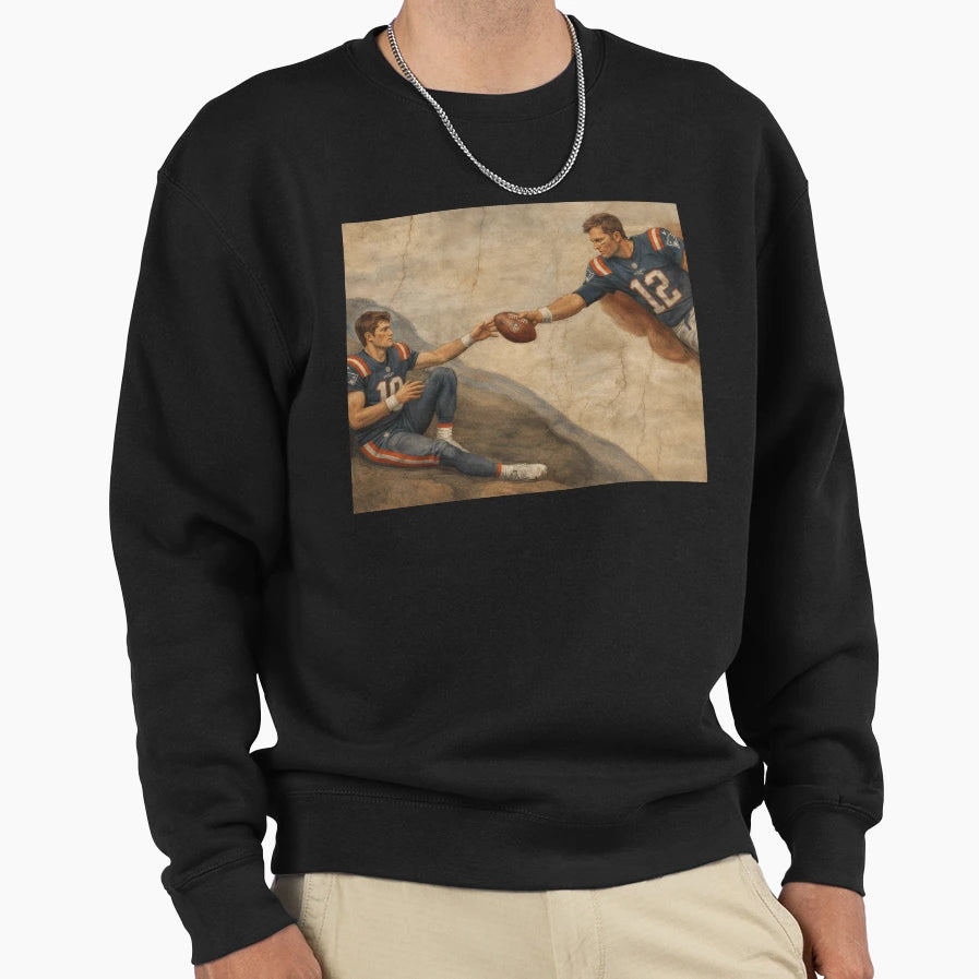 Creation TB And Drake Maye Sweatshirt - Custom Art Print Unisex - T-Shirt, Sweatshirt, Hoodie