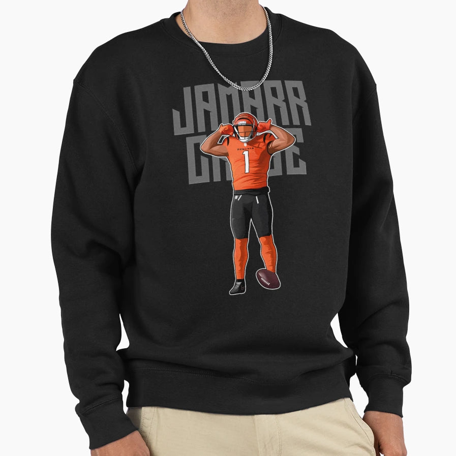 Jamarr Chase Power Celebration 1 Bold Sweatshirt - Streetwear Style Unisex - T-Shirt, Sweatshirt, Hoodie