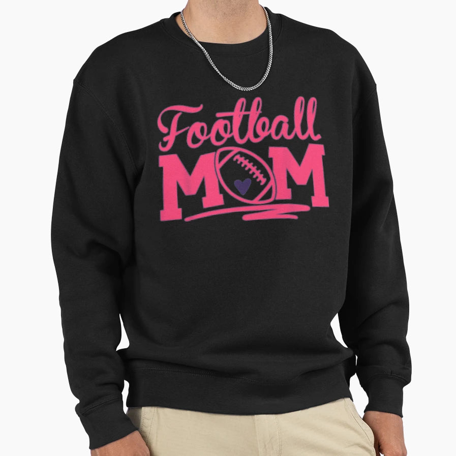 Football Mom Sweatshirt - Minimalist Print for Adults - T-Shirt, Sweatshirt, Hoodie