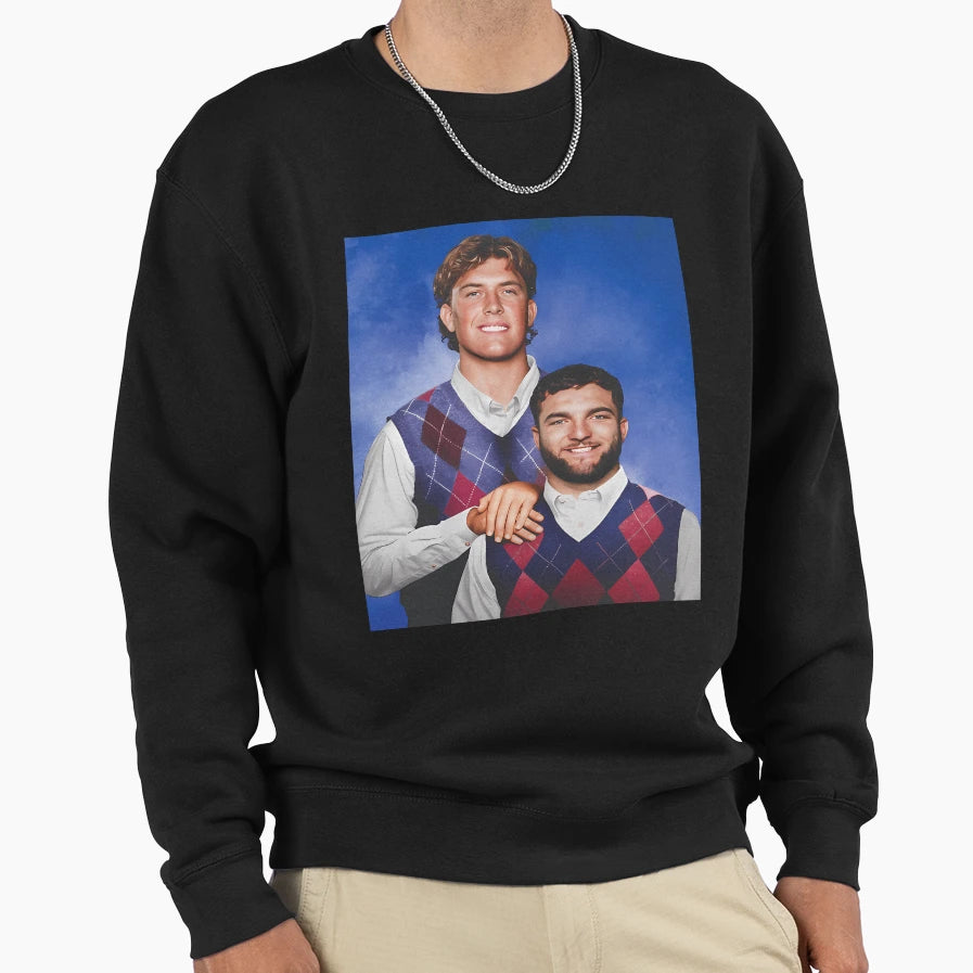 Football Jaxson Dart And Cam Sweatshirt - Trendy Graphic for Adults - T-Shirt, Sweatshirt, Hoodie