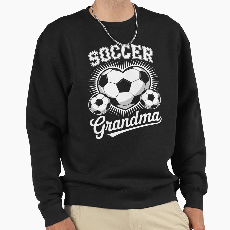Soccer Grandma Heart And Soccer Sweatshirt - Aesthetic Graphic Men Women - T-Shirt, Sweatshirt, Hoodie