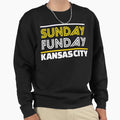 Kc Sunday Funday Kansas City Sunday Sweatshirt - Minimalist Print Unisex - T-Shirt, Sweatshirt, Hoodie