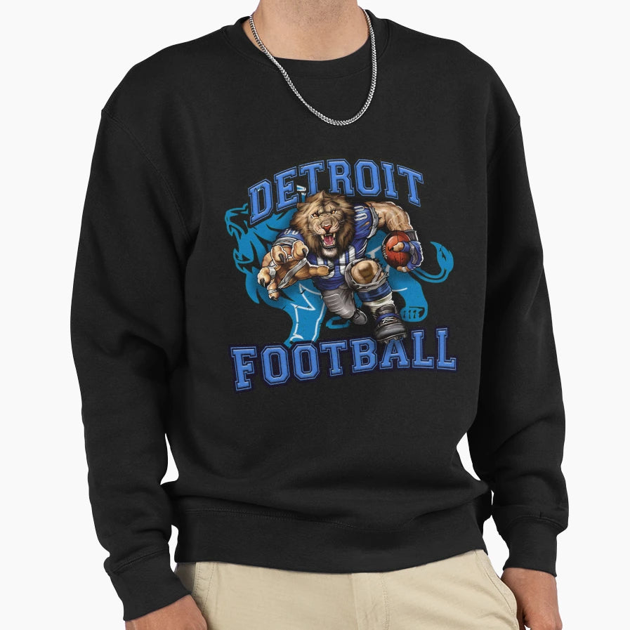 Detroit Football Sweatshirt - Graphic Print Unisex - T-Shirt, Sweatshirt, Hoodie