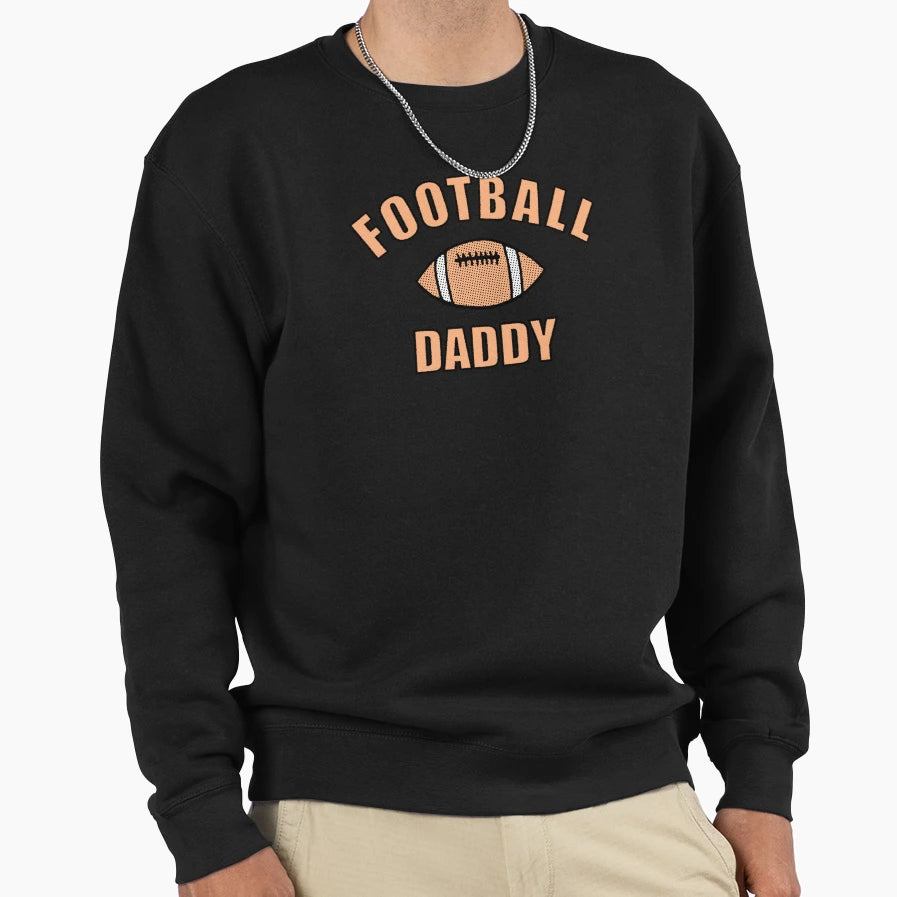 Football Daddy Drawing And Text Sweatshirt - Custom Art Print Unisex - T-Shirt, Sweatshirt, Hoodie