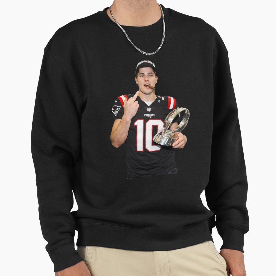 Drake Maye Maye 10 New England Sweatshirt - Fun Novelty Design for Adults - T-Shirt, Sweatshirt, Hoodie