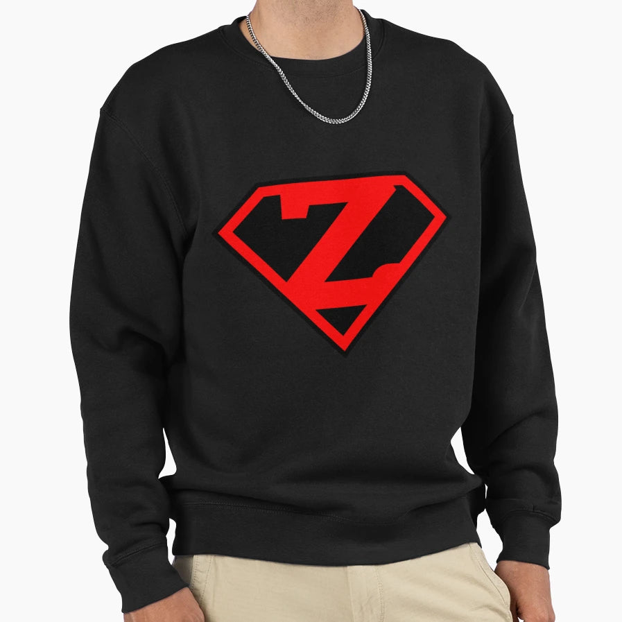 Letter Z Super Letter Vol 3 Zipped Hoodie - Minimalist Print Men Women - T-Shirt, Sweatshirt, Hoodie