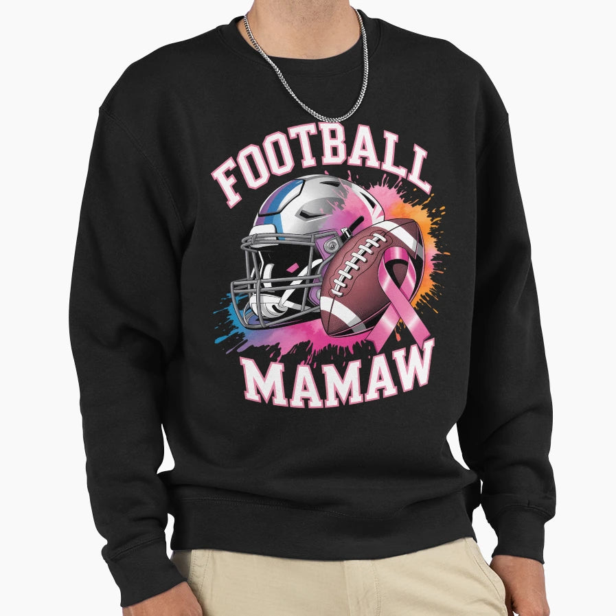Football Support Breast Cancer Sweatshirt - Casual Everyday Wear for Adults - T-Shirt, Sweatshirt, Hoodie
