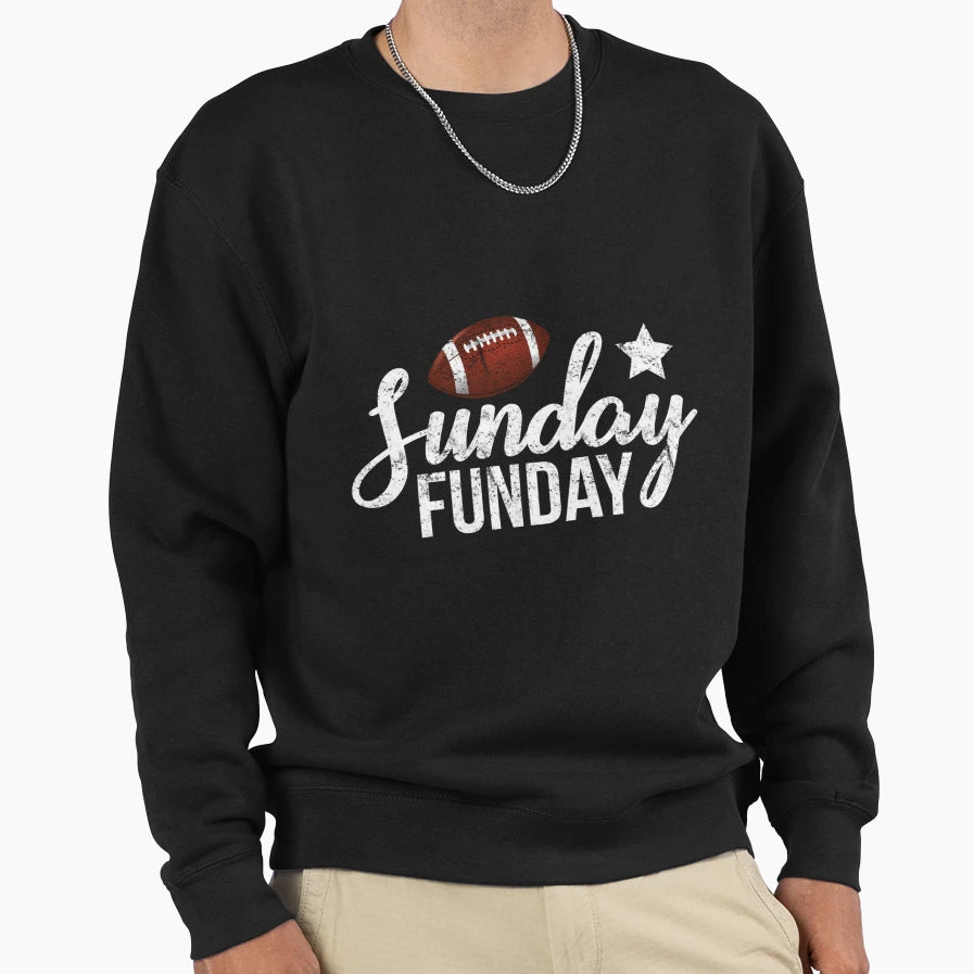 Sunday Football Funday Season Sweatshirt - Custom Art Print Men Women - T-Shirt, Sweatshirt, Hoodie