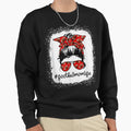 Bleached Football Mom Life Messy Sweatshirt - Custom Art Print for Adults - T-Shirt, Sweatshirt, Hoodie