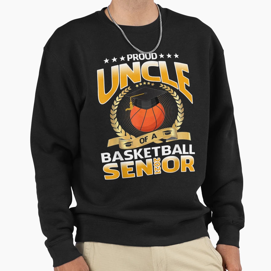 Proud Uncle Basketball Sweatshirt - Aesthetic Graphic for Adults - T-Shirt, Sweatshirt, Hoodie