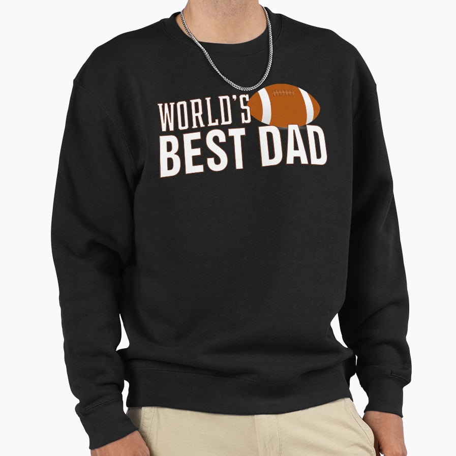 Simple Worlds Best Dad Typography Sweatshirt - Unique Graphic for Adults - T-Shirt, Sweatshirt, Hoodie