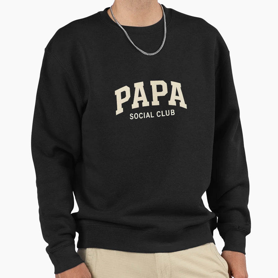 Papa Social Club Sweatshirt - Fun Novelty Design Men Women - T-Shirt, Sweatshirt, Hoodie