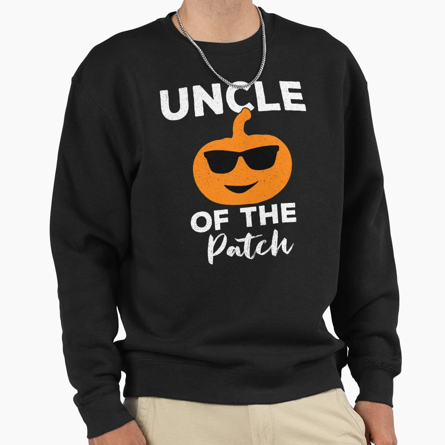 Pumpkin Uncle Patch Funny Halloween Sweatshirt - Novelty Apparel Unisex - T-Shirt, Sweatshirt, Hoodie