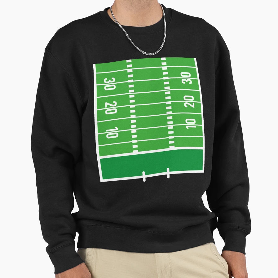 American Football Field Sweatshirt - Casual Everyday Wear for Adults - T-Shirt, Sweatshirt, Hoodie