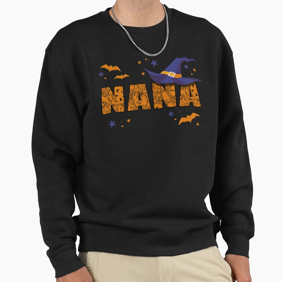 Nana Witch Grandma Nana Halloween Sweatshirt - Novelty Apparel Men Women - T-Shirt, Sweatshirt, Hoodie