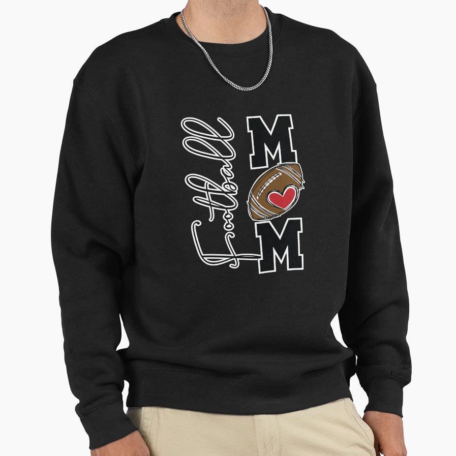 Football Mom Sweatshirt - Minimalist Print Unisex - T-Shirt, Sweatshirt, Hoodie
