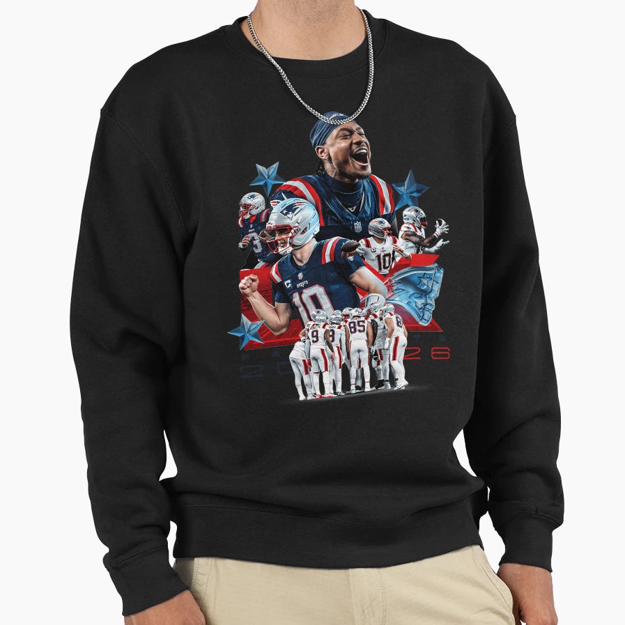 New England Patriots Team Sweatshirt - Graphic Print Unisex - T-Shirt, Sweatshirt, Hoodie