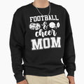 Football And Cheer Mom Sweatshirt - Minimalist Print Unisex - T-Shirt, Sweatshirt, Hoodie