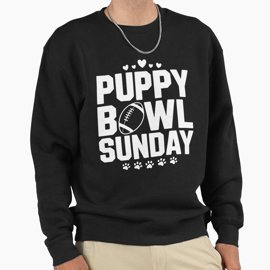 Puppy Bowl Sunday Super Football Sweatshirt - Streetwear Style Men Women - T-Shirt, Sweatshirt, Hoodie