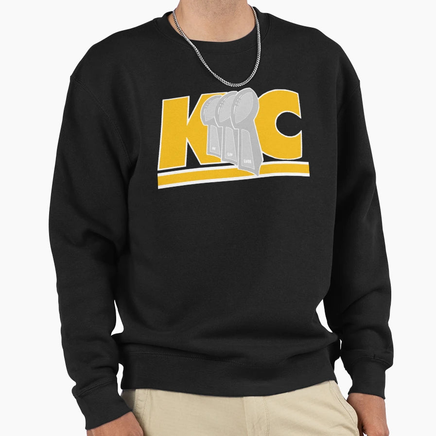 Kansas City 3 Time Champions Sweatshirt - Casual Everyday Wear Unisex - T-Shirt, Sweatshirt, Hoodie