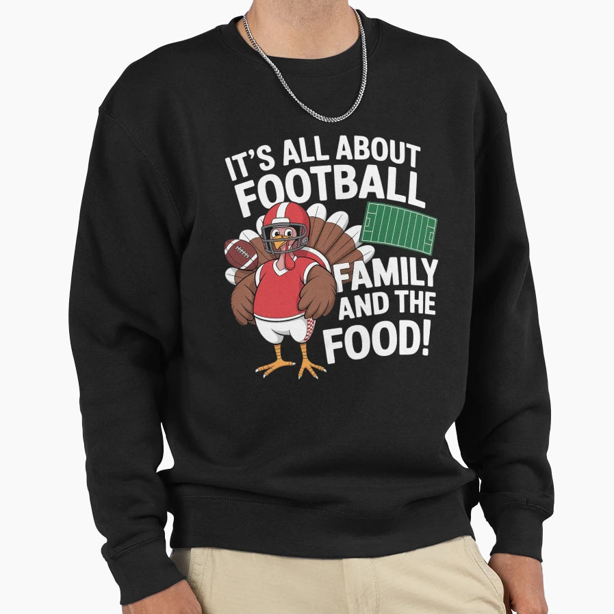 Thanksgiving Football Fall Football Sweatshirt - Streetwear Style Unisex - T-Shirt, Sweatshirt, Hoodie