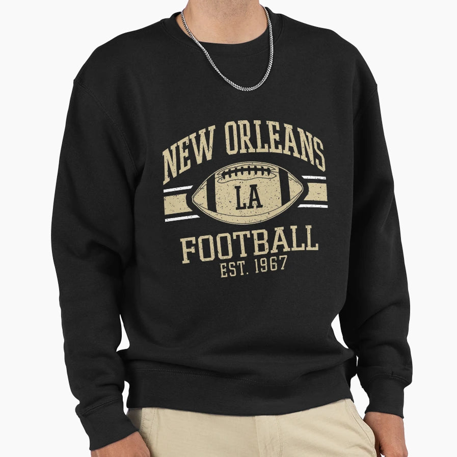 New Orleans Football Team Louisiana Sweatshirt - Custom Art Print Unisex - T-Shirt, Sweatshirt, Hoodie