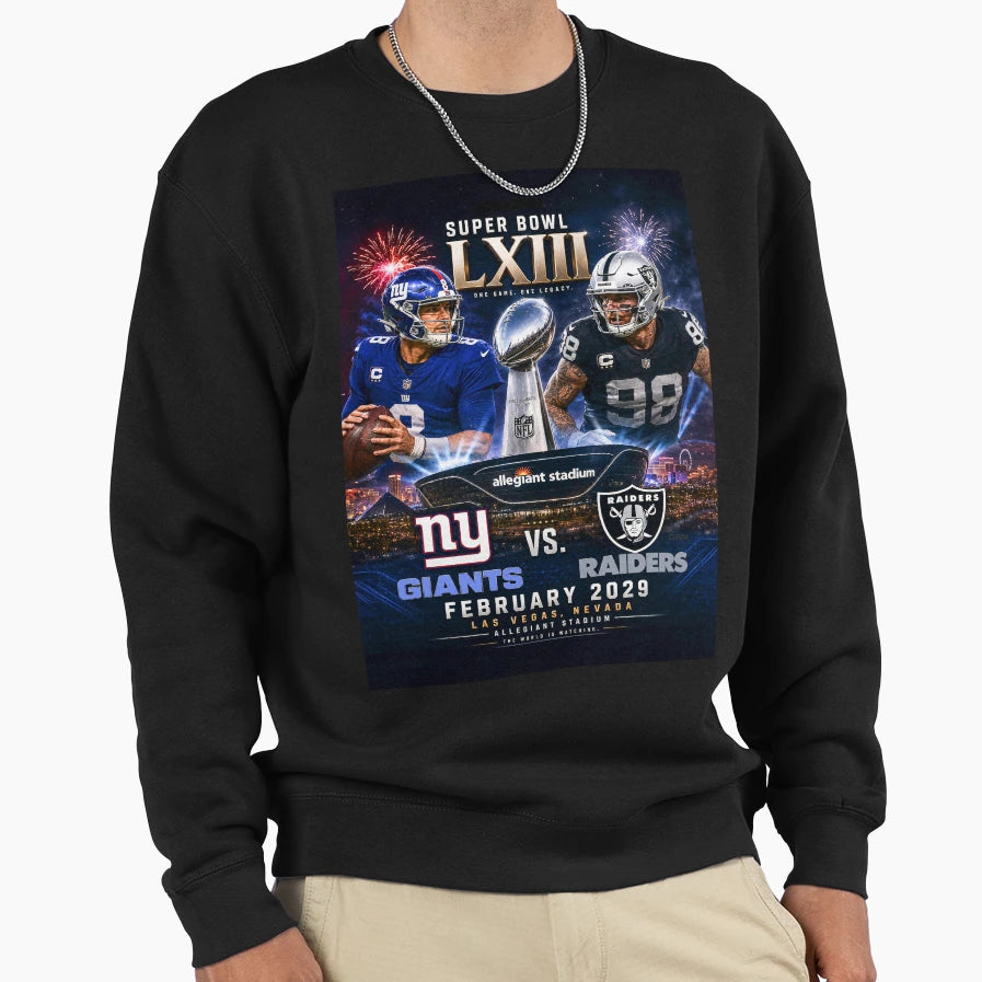 Superbowl Lxiii New York Giants Sweatshirt - Minimalist Print for Adults - T-Shirt, Sweatshirt, Hoodie