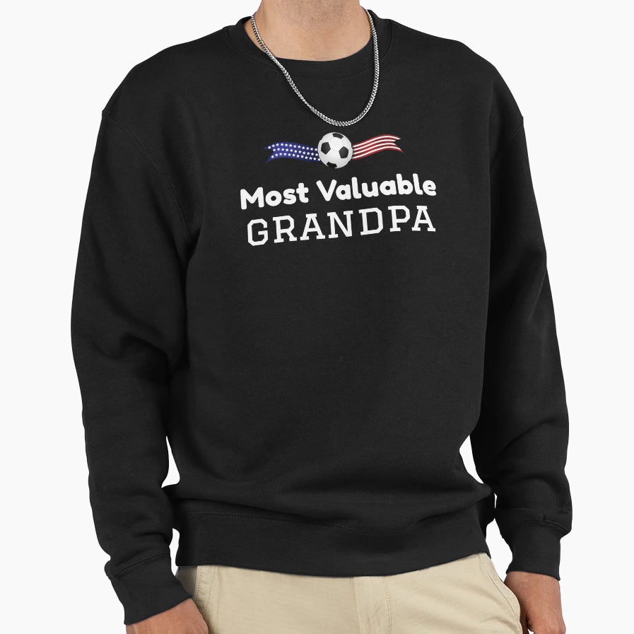 Soccer Grandpa Most Valuable Grandpa Sweatshirt - Minimalist Print Unisex - T-Shirt, Sweatshirt, Hoodie