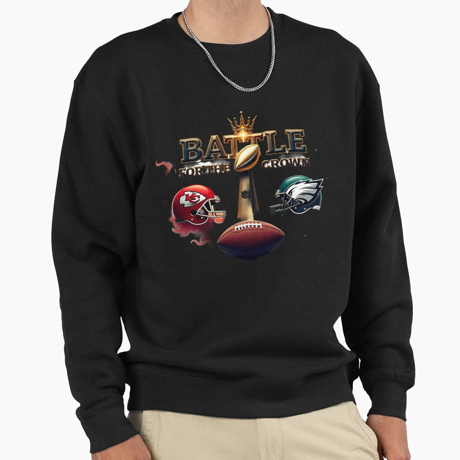 Battle Crown Sweatshirt - Fun Novelty Design for Adults - T-Shirt, Sweatshirt, Hoodie
