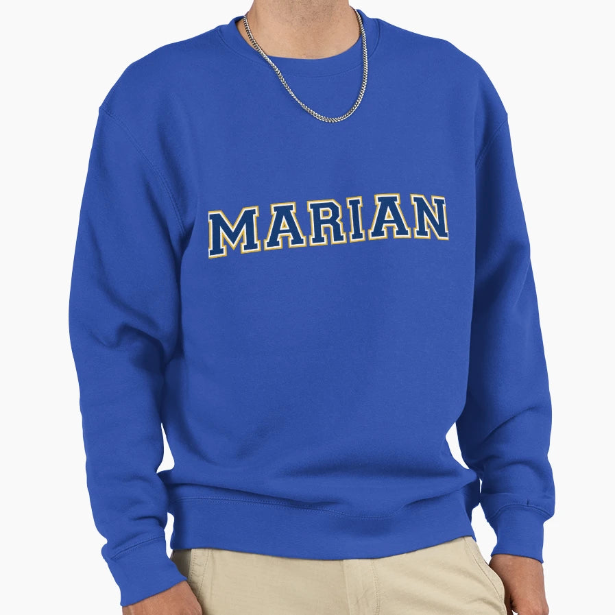 Marian University Font Sweatshirt - Novelty Apparel Unisex - T-Shirt, Sweatshirt, Hoodie