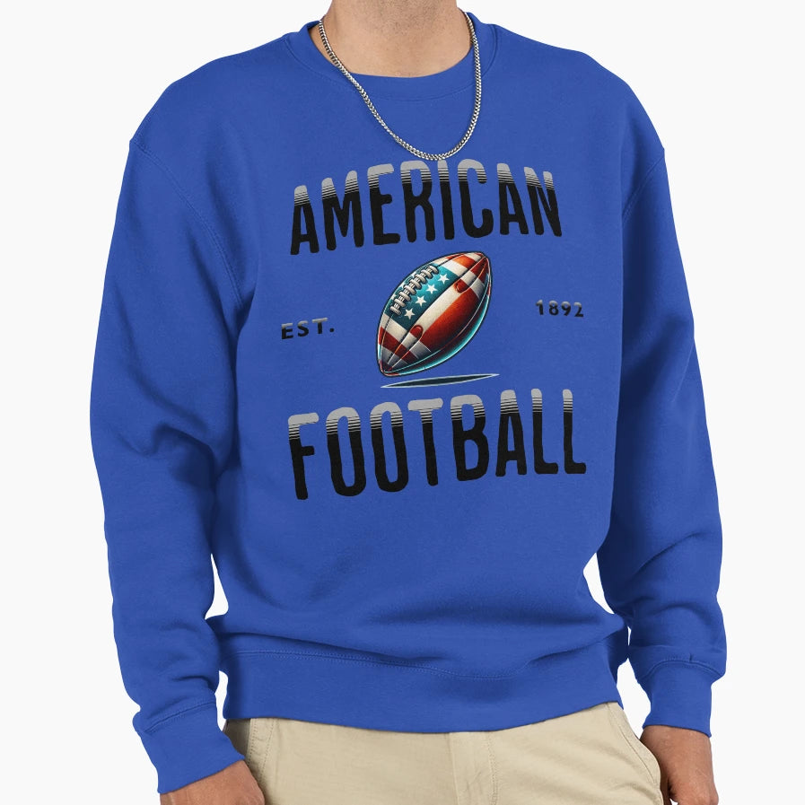 American Football Usa Sports Patriotic T-Shirt - Custom Art Print Unisex - T-Shirt, Sweatshirt, Hoodie
