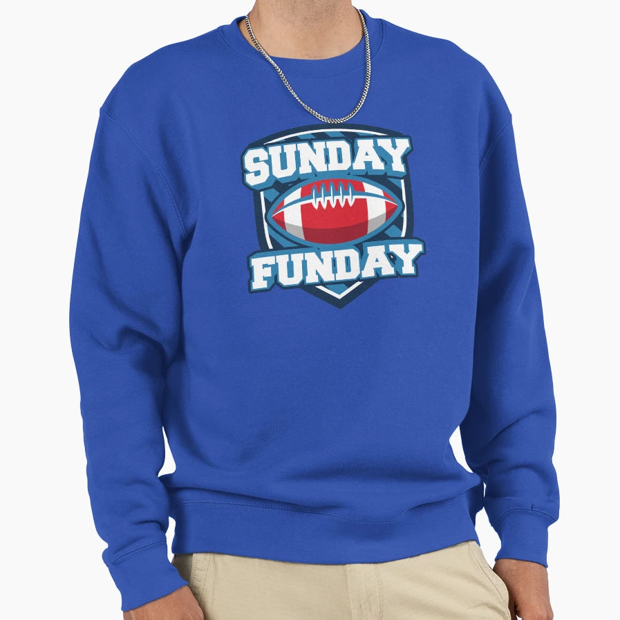 Sunday Funday Sports Day Sweatshirt - Minimalist Print Men Women - T-Shirt, Sweatshirt, Hoodie
